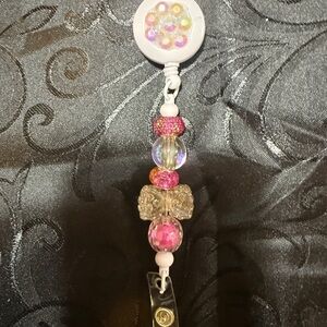 Elegant Pink and Clear Beaded Accessory